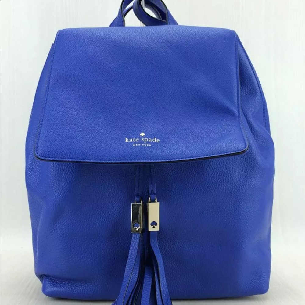 Kate spade ♠️ New York blue leather backpack.